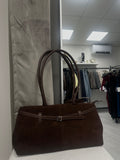 BORSA BAGUETTE MARRONE