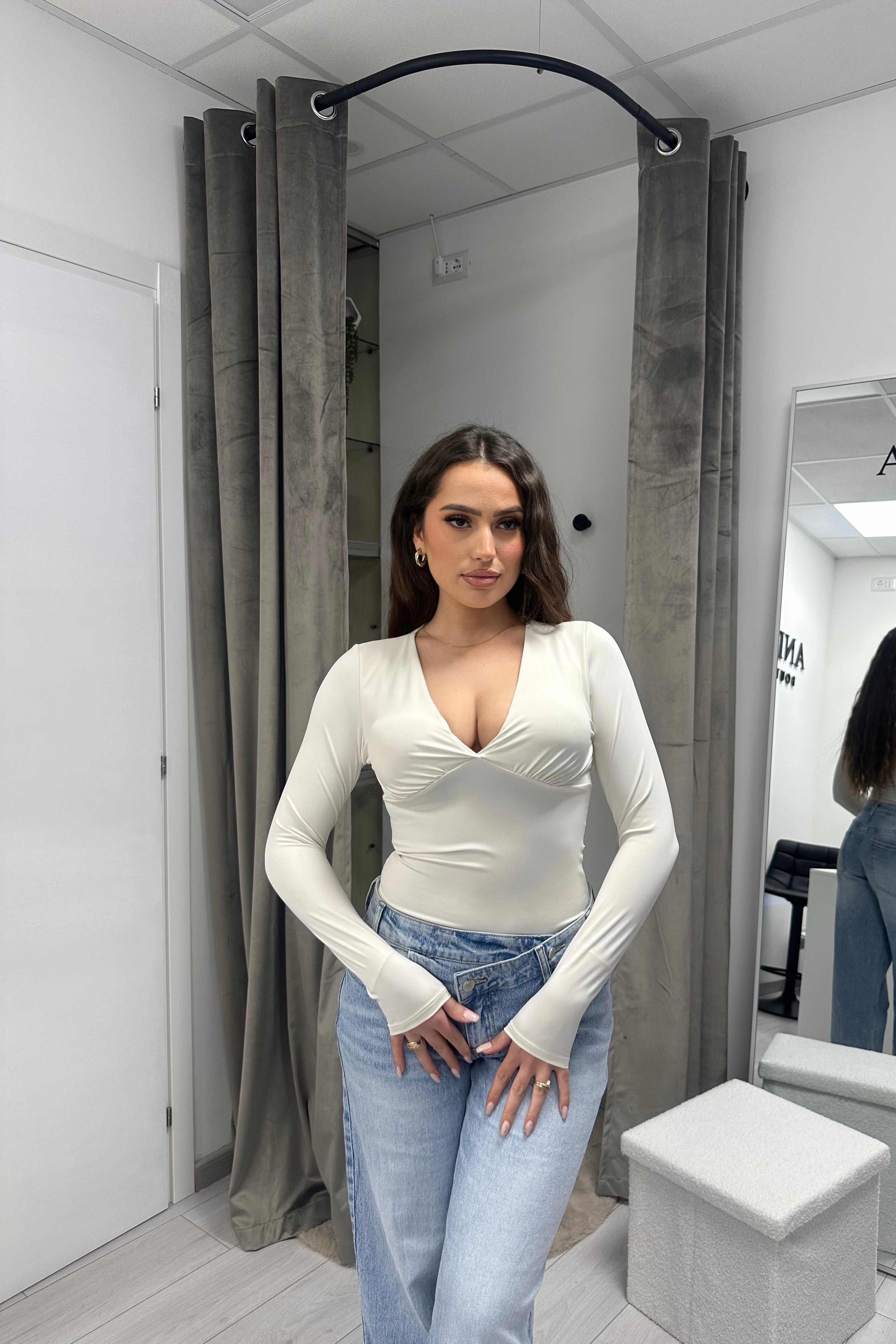 MAGLIA SCOLLO BIANCO